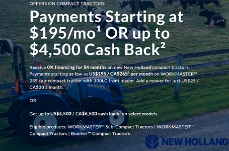 Read more about the article Payments starting at $195/mo OR up to $4,500 Cash Back – Agricultural Tractors